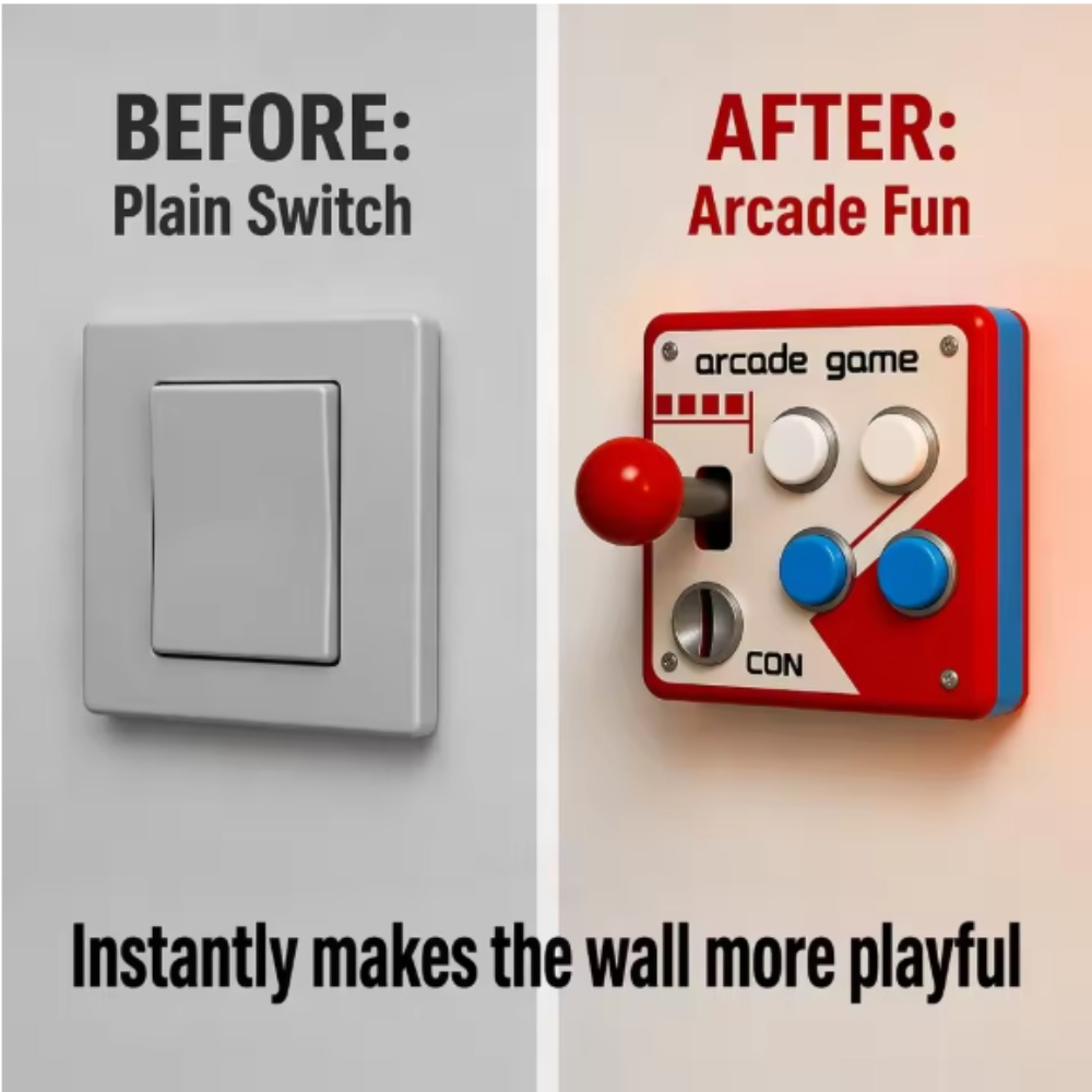 3D Printing Apps - Retro Arcade Joystick Switch Plate Cover,