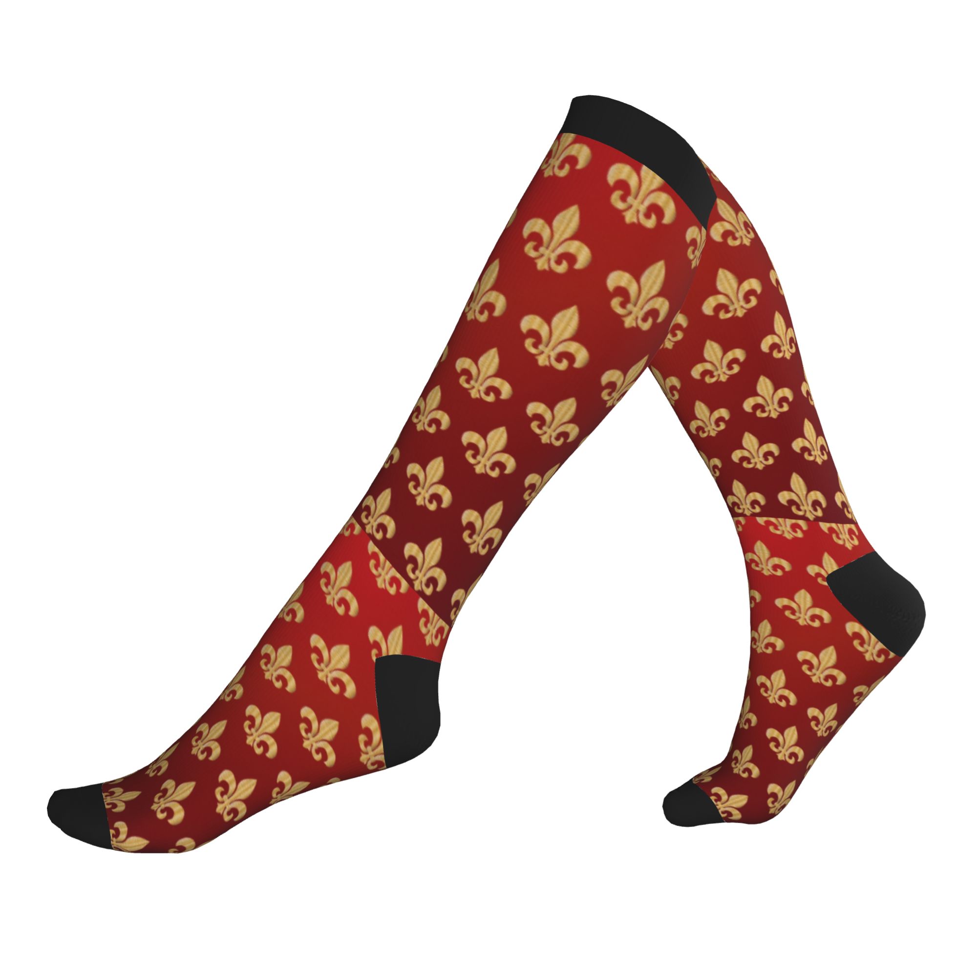 3D Printing Gold - Men's Red and Gold Fleur-De-Lys Dress