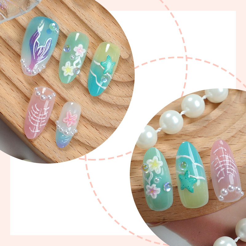 30pcs Summer Press on Nails 3D - 3D Printing Nails review and price