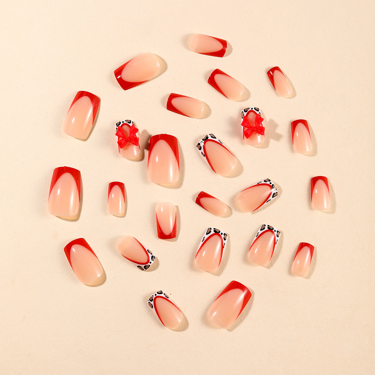 24pcs Red French Style Fake Na - 3D Printing Nails review and price