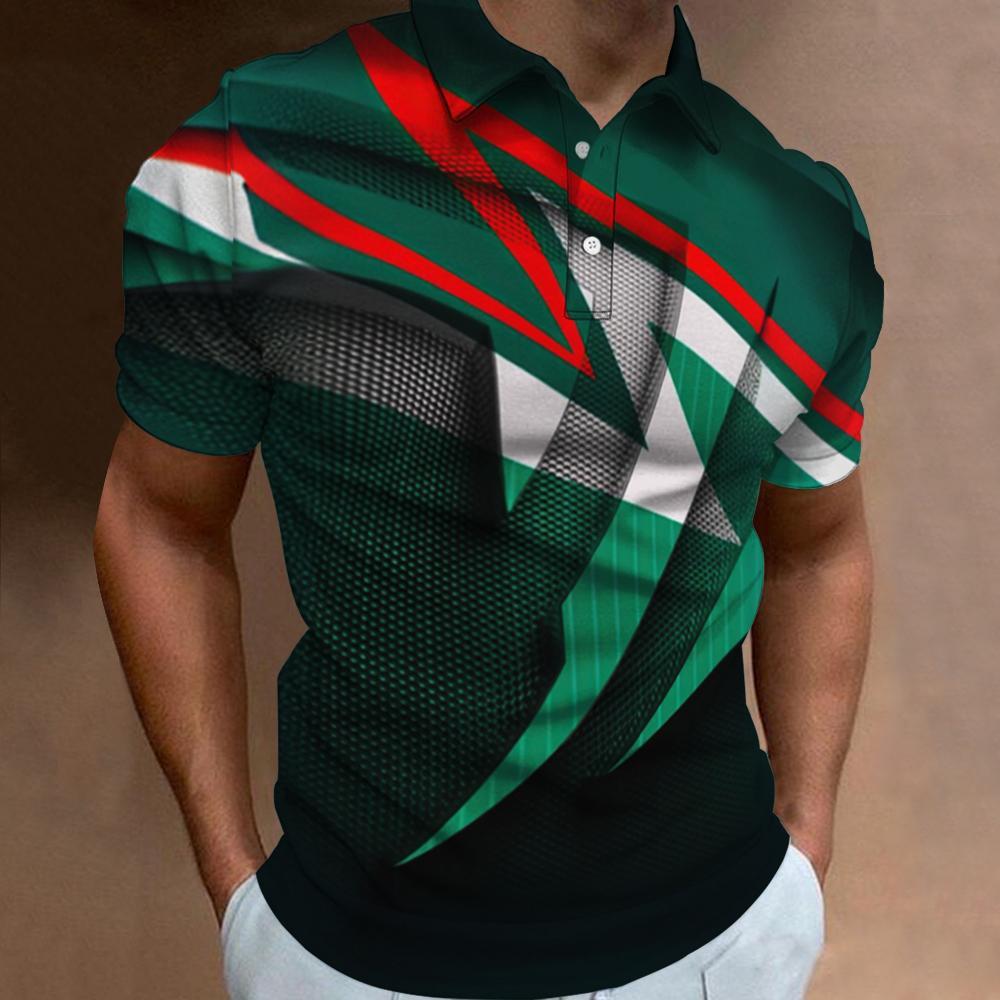 Fashion Polo T-Shirts For Men  - 3D Printing Technology review and price