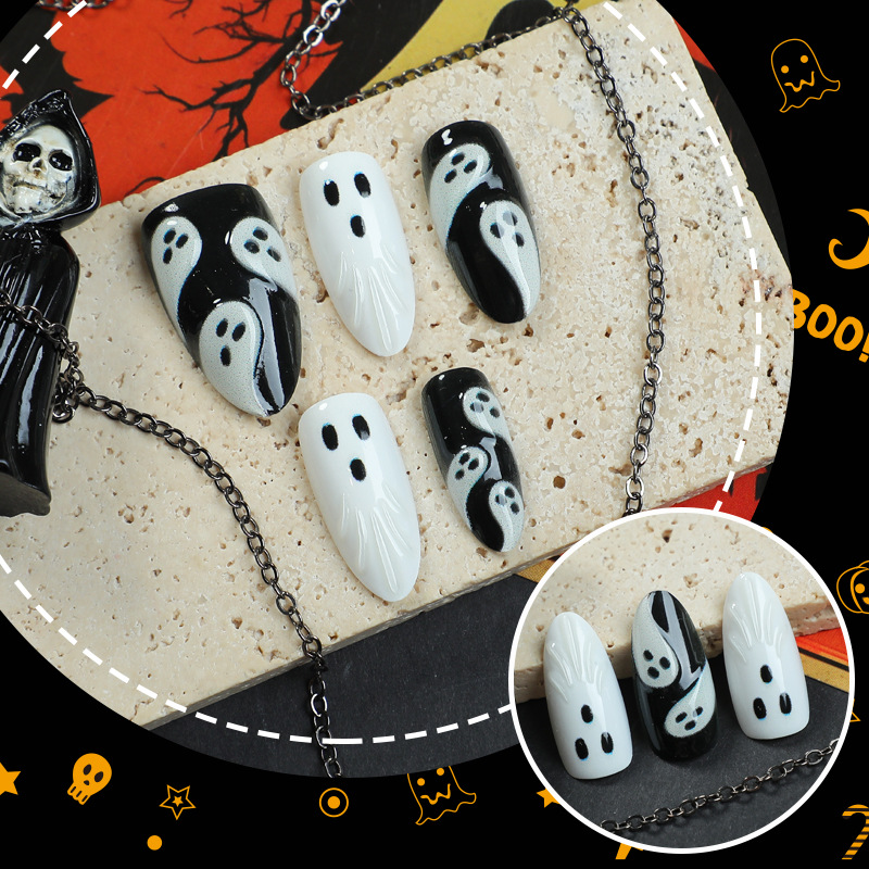 30pcs 2025 Halloween Almond Sh - 3D Printing Nails review and price