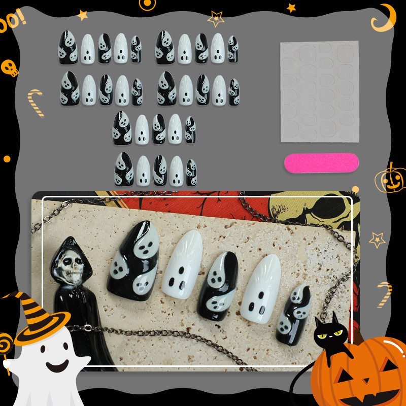 30pcs 2025 Halloween Almond Sh - 3D Printing Nails review and price