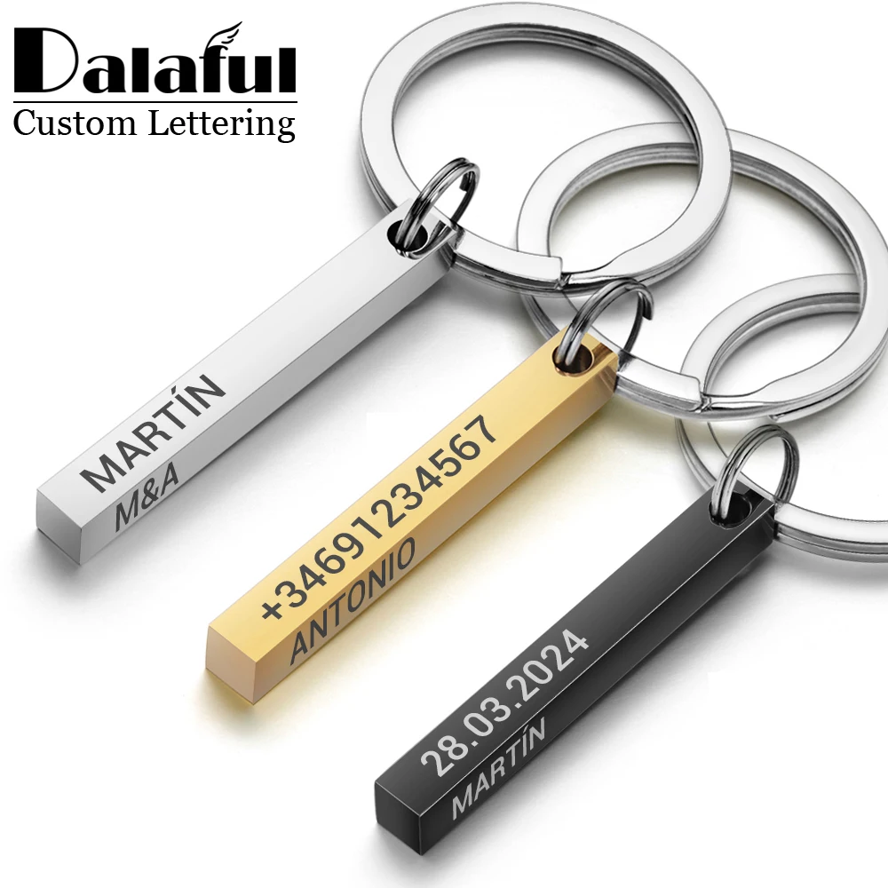 Personalized 3D Bar Keychain E - 3D Printing Gold review and price