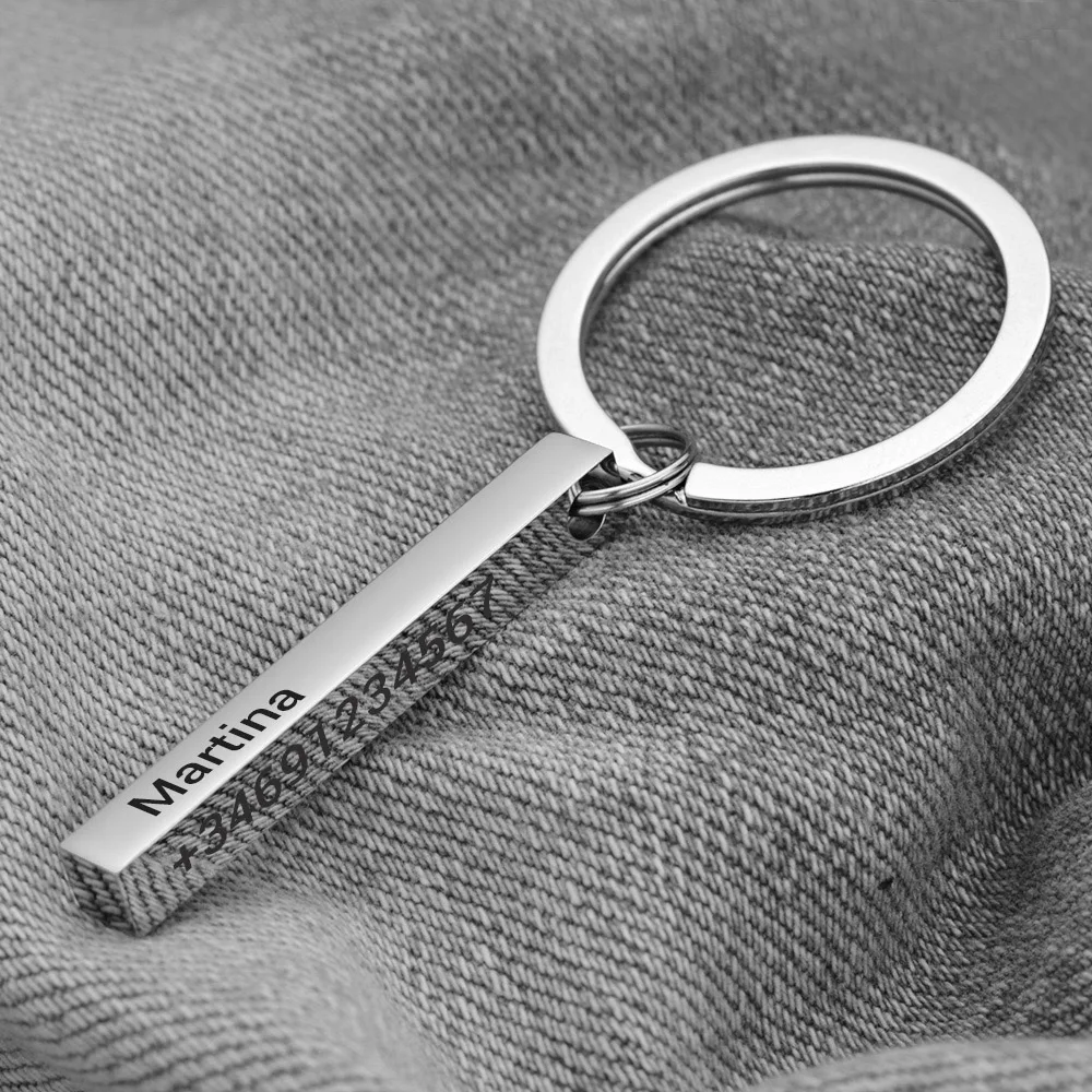 Personalized 3D Bar Keychain E - 3D Printing Gold review and price