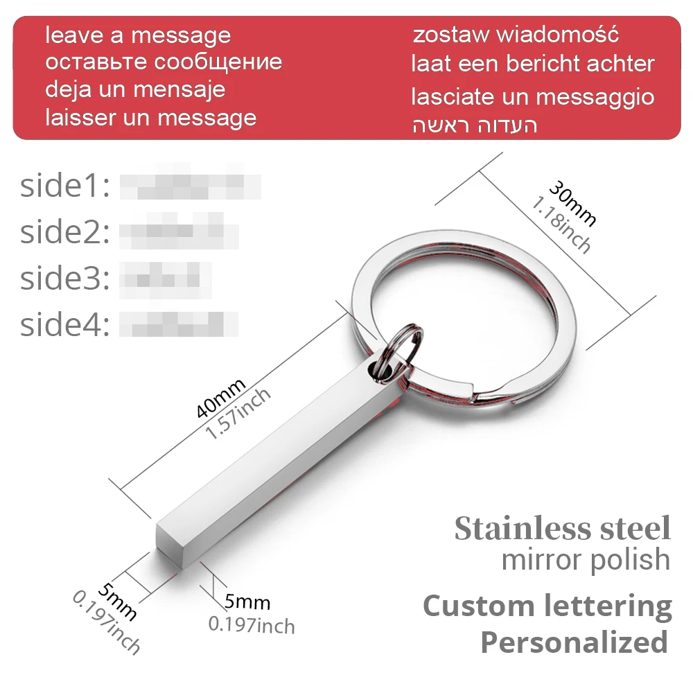 Personalized 3D Bar Keychain E - 3D Printing Gold review and price