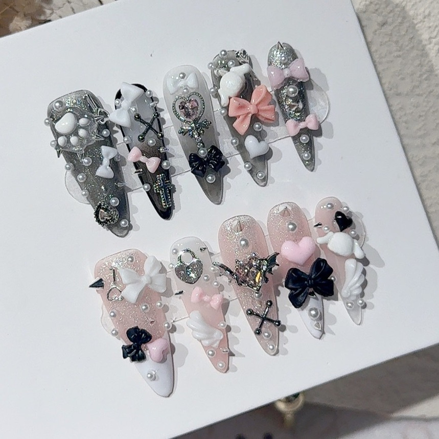 Jirai Y2K Spice Girl Black Pin - 3D Printing Nails review and price