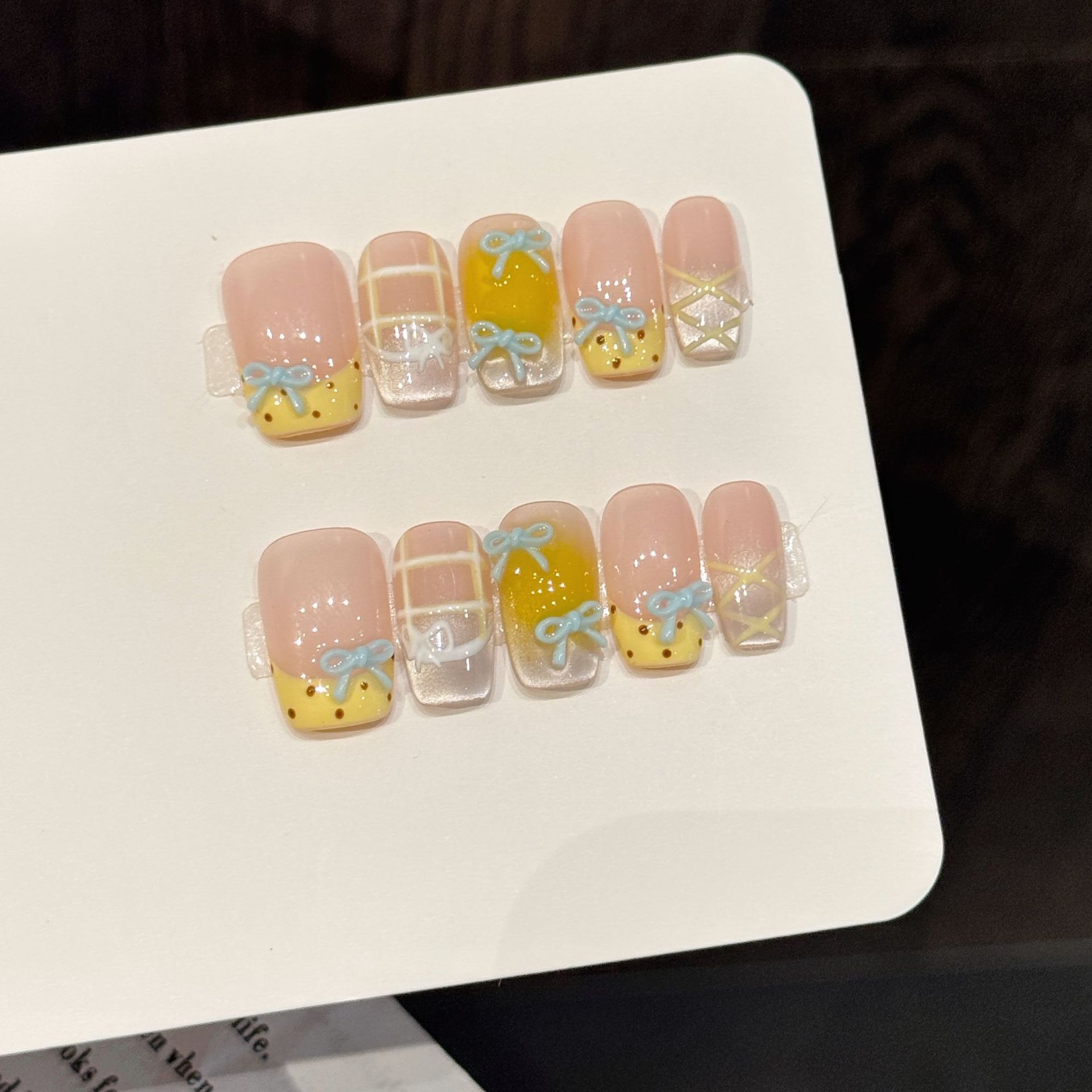 10pcs Handmade Kawaii Cute Gra - 3D Printing Nails review and price