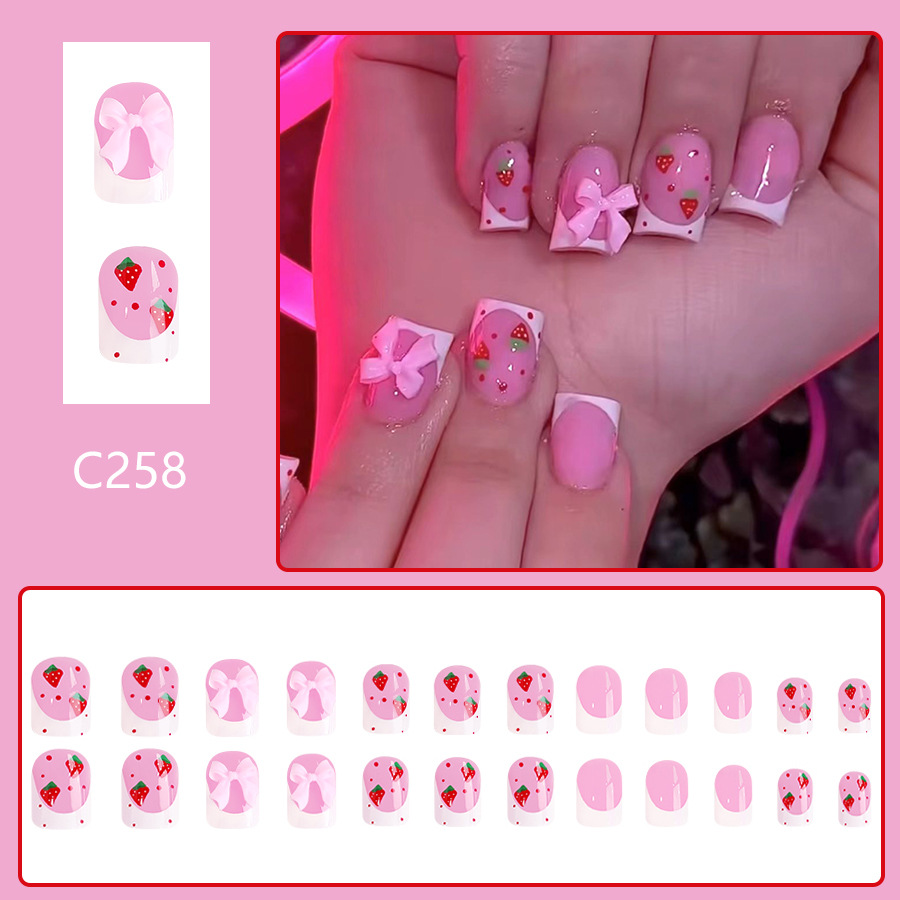 24pcs Red Strawberry Designs F - 3D Printing Nails review and price
