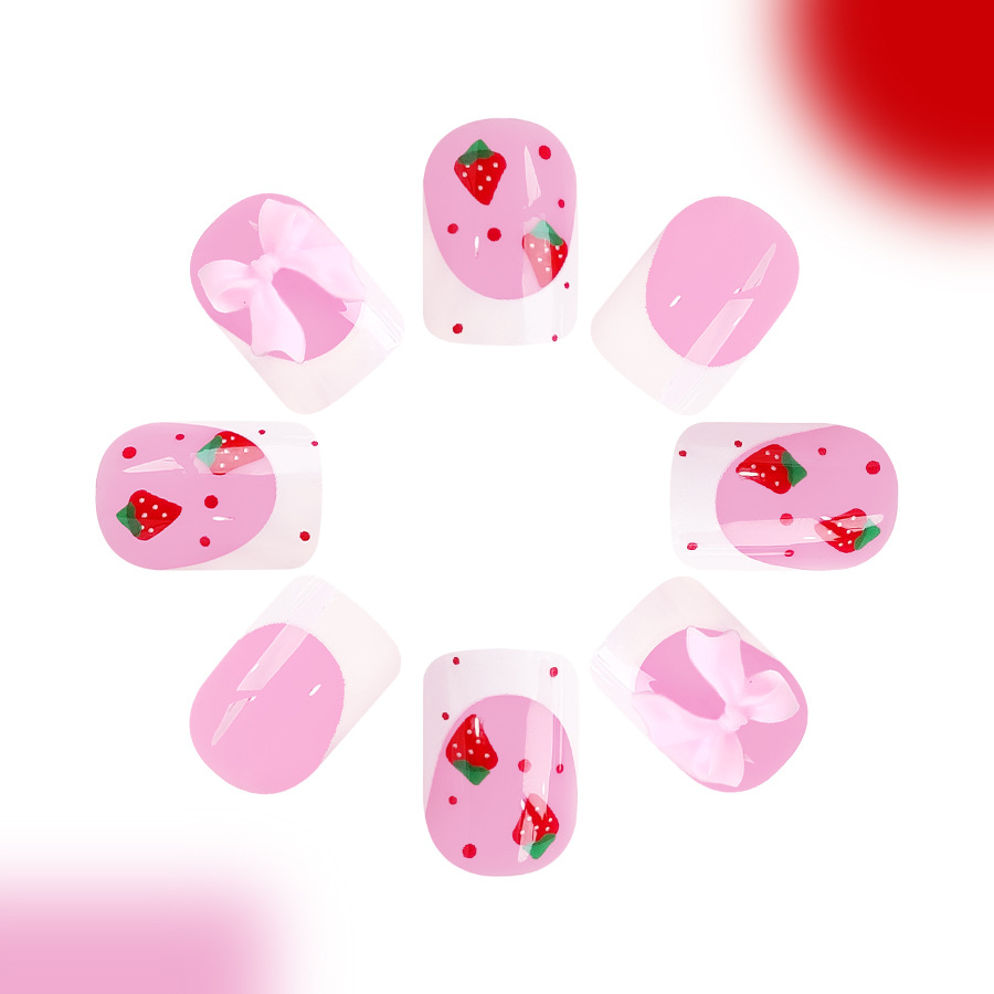 24pcs Red Strawberry Designs F - 3D Printing Nails review and price