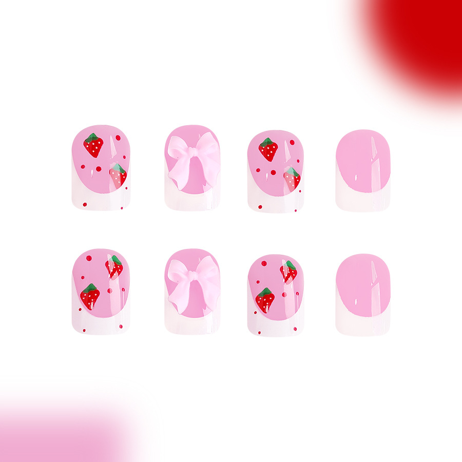 24pcs Red Strawberry Designs F - 3D Printing Nails review and price