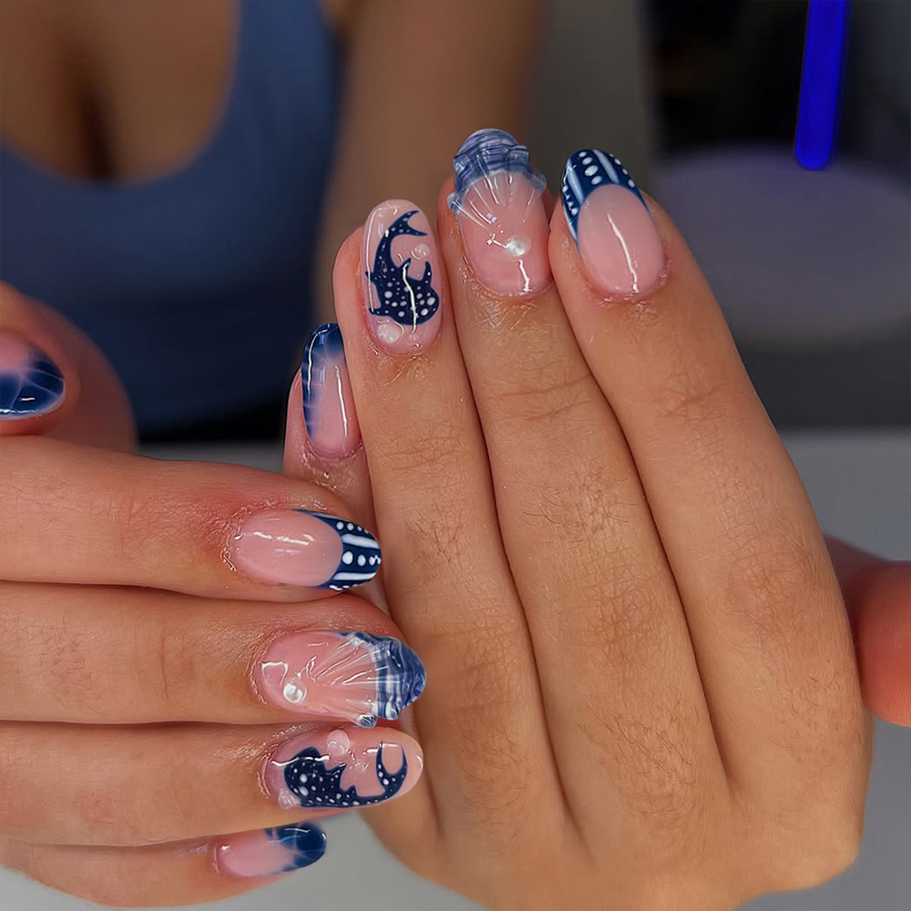 24pcs Almond 3d gel nails Whal - 3D Printing Nails review and price
