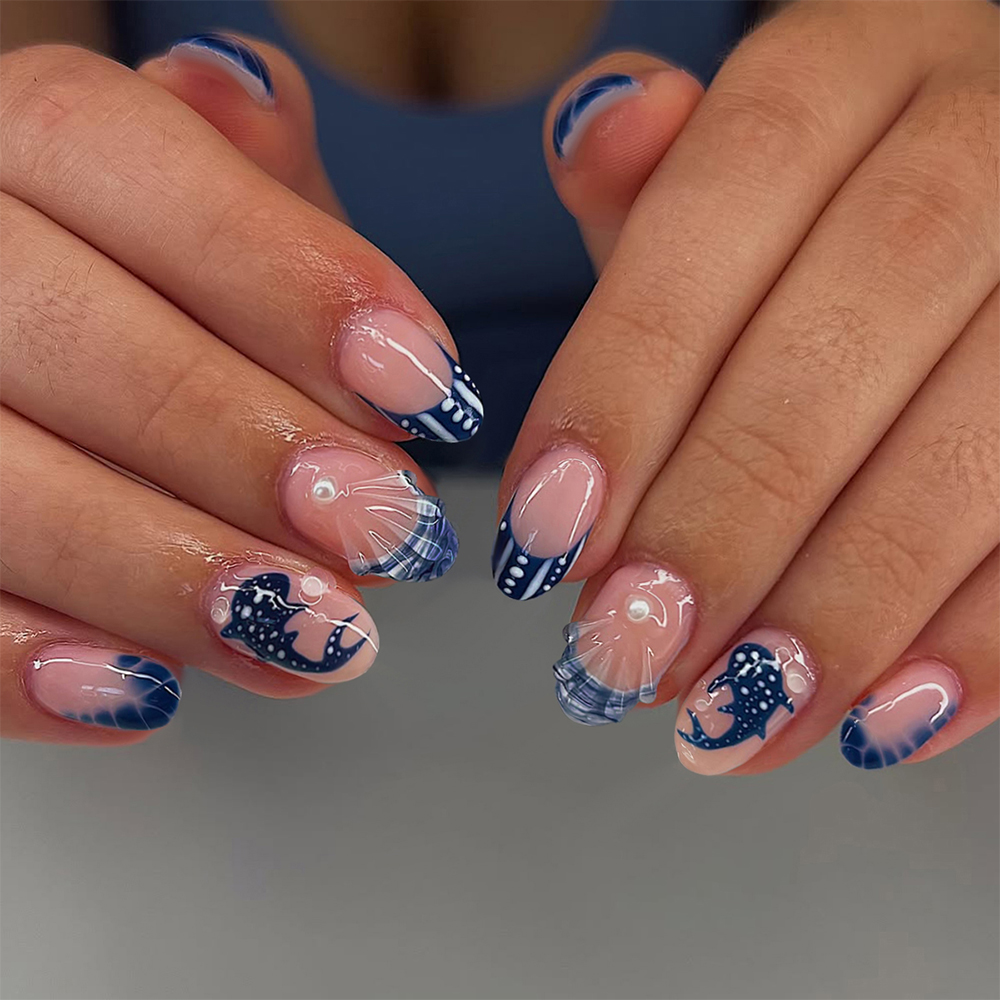 24pcs Almond 3d gel nails Whal - 3D Printing Nails review and price