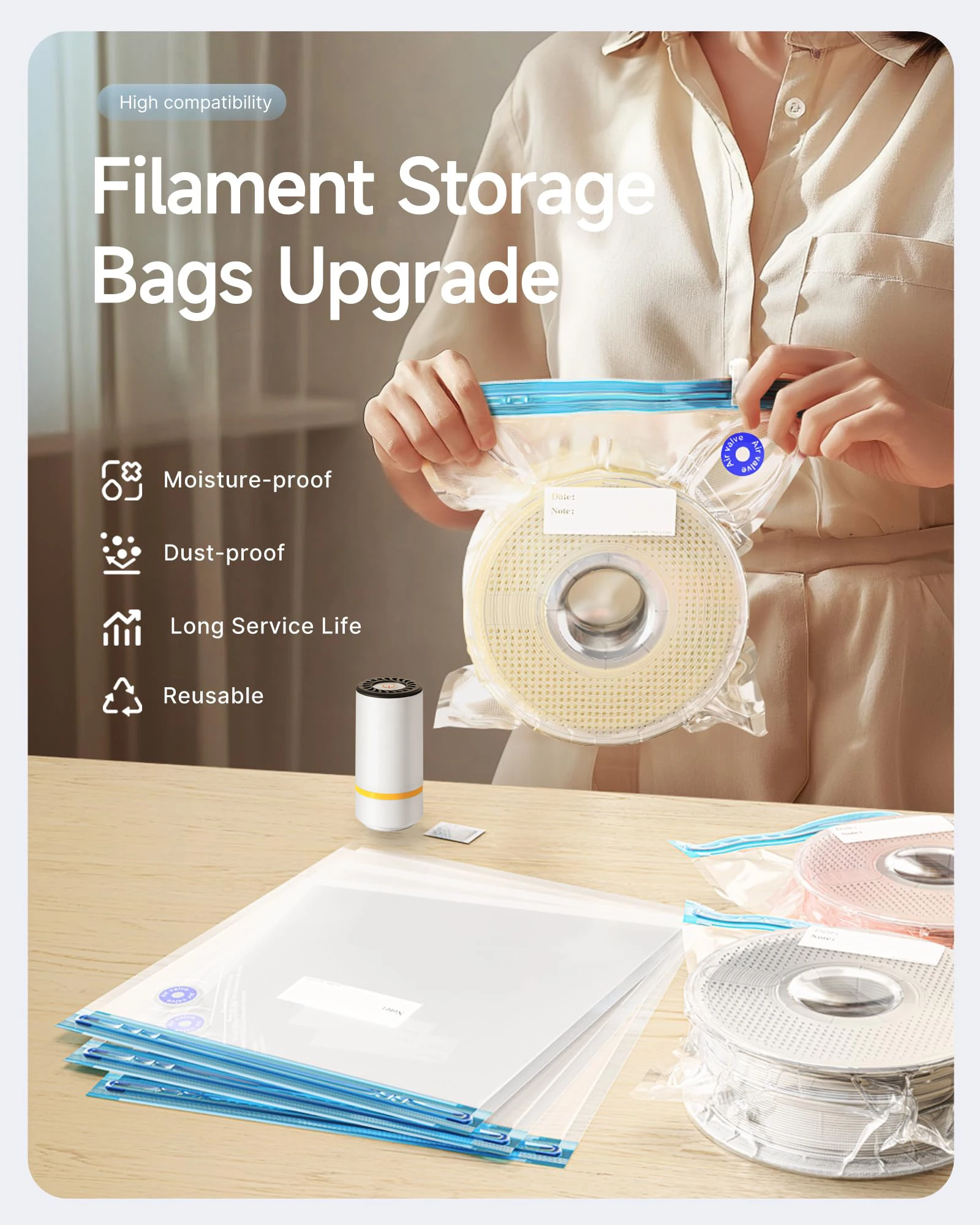 3D Printer Filament Vacuum Bag - 3D Printing Pdf review and price